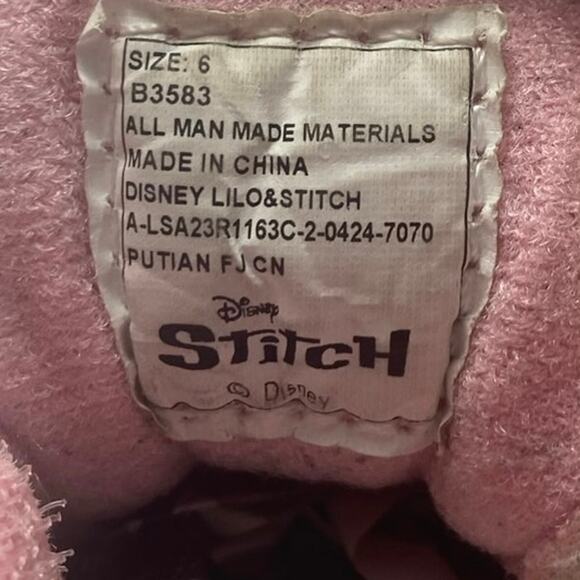 DISNEY STITCH Pink Light Up Toddler Shoes Size 6C - Picture 11 of 12